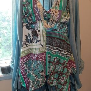 Bohemian handkerchief top